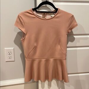H&M Women’s Peach Peplum Scuba Top